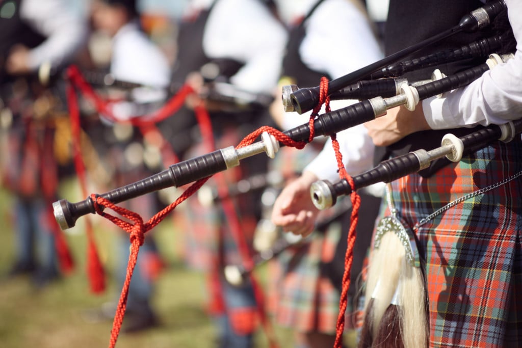 Highland Games mit Bagpipe Marching Band
