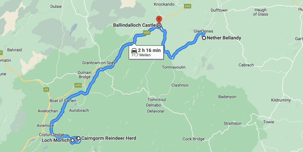 Tag 10: Cairngorm Nationalpark & Reindeer Center - cairngorm nationalpark route - 22