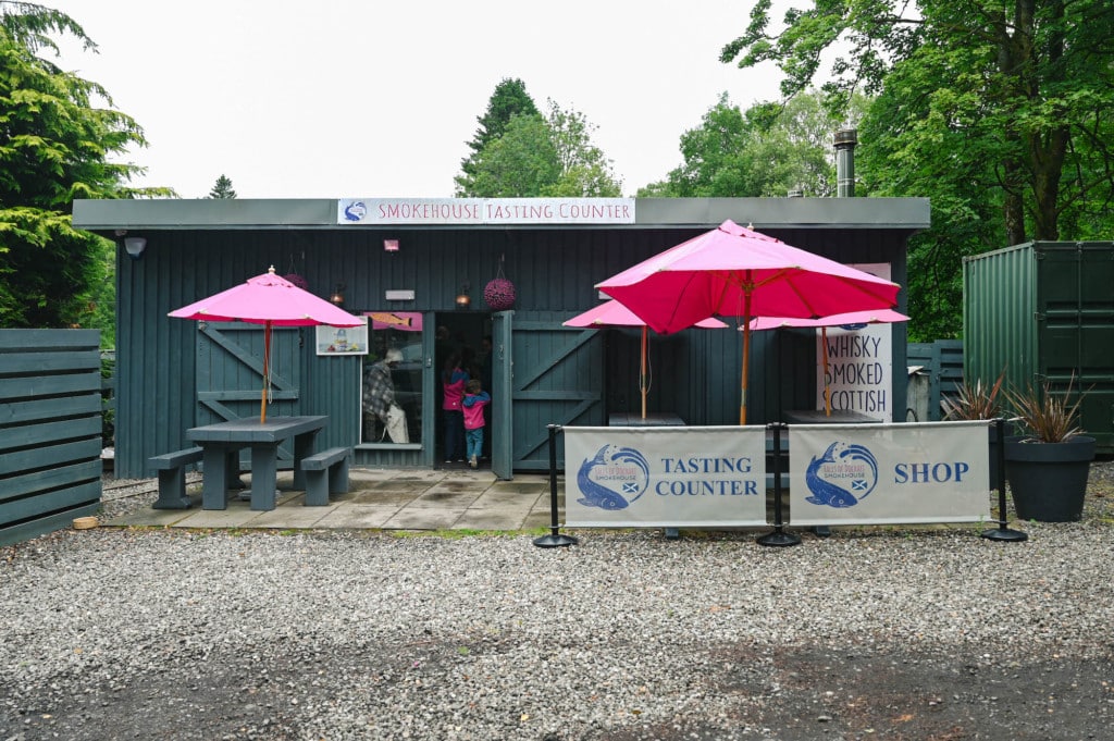 Tag 22: Crannog Center, Killin, Falls of Dochart - lachs smokehouse - 9