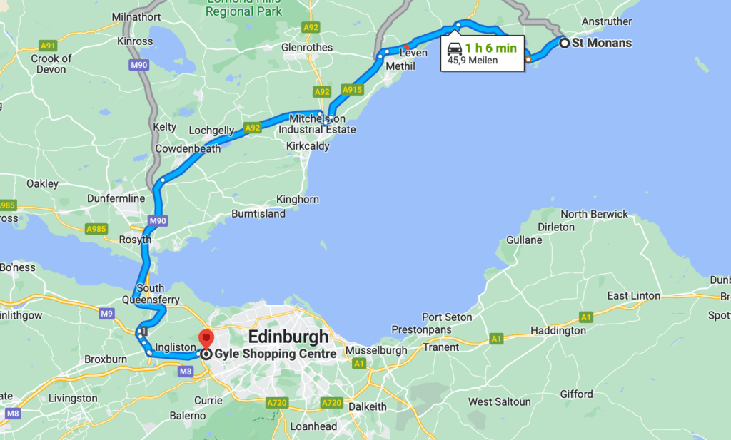 Tag 28: Edinburgh - Stadt erkunden - edinburgh route - 1