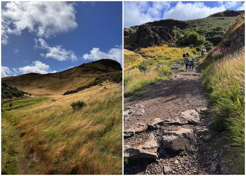 Aufstieg Arthurs Seat in Edinburgh