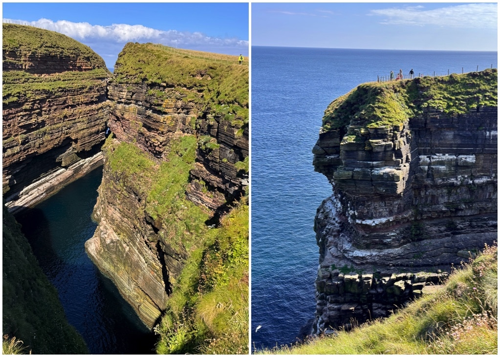 Die Felsformationen in Richtung Duncansby Stacks