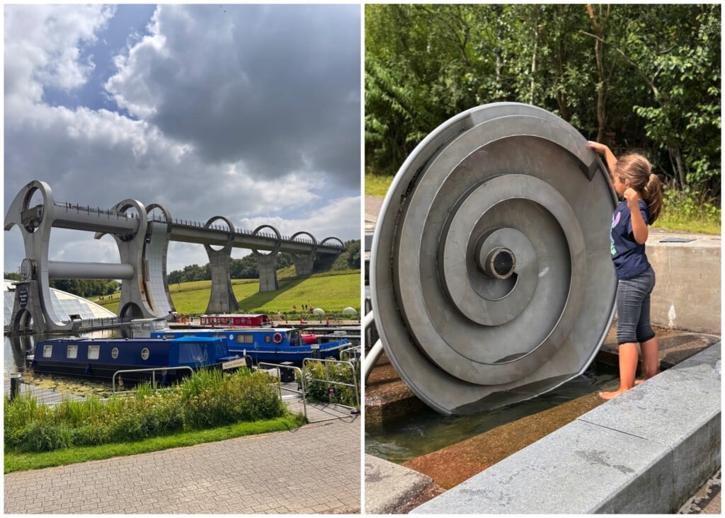 Falkirk Wheel und großen Kinderspielbereich nutzen