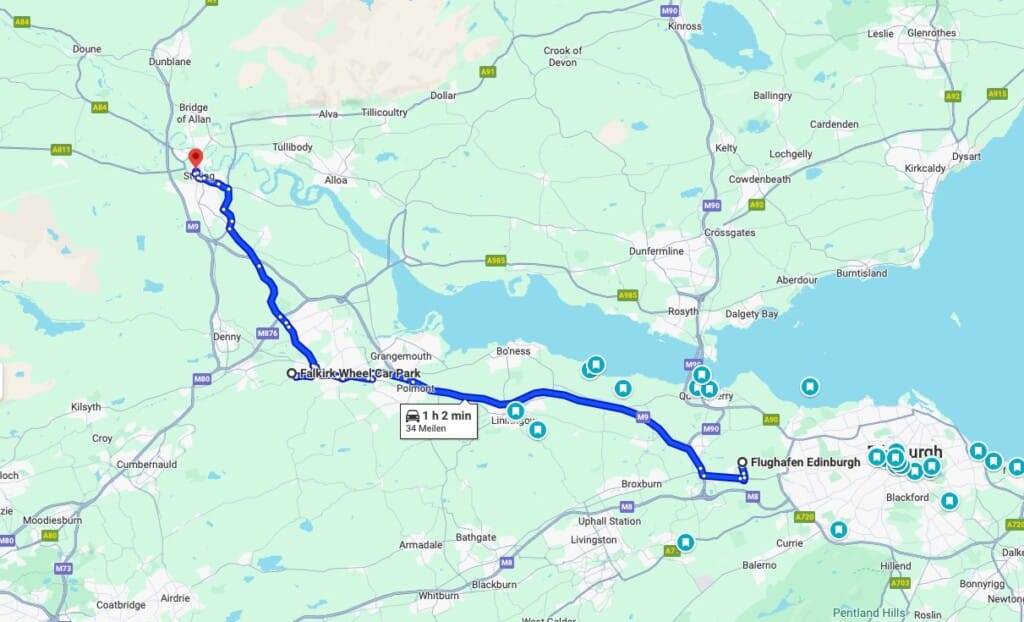 NC500 Tag 1 - Anreise, Falkirk Wheel & Stirling - schottland route nc500 1 - 11
