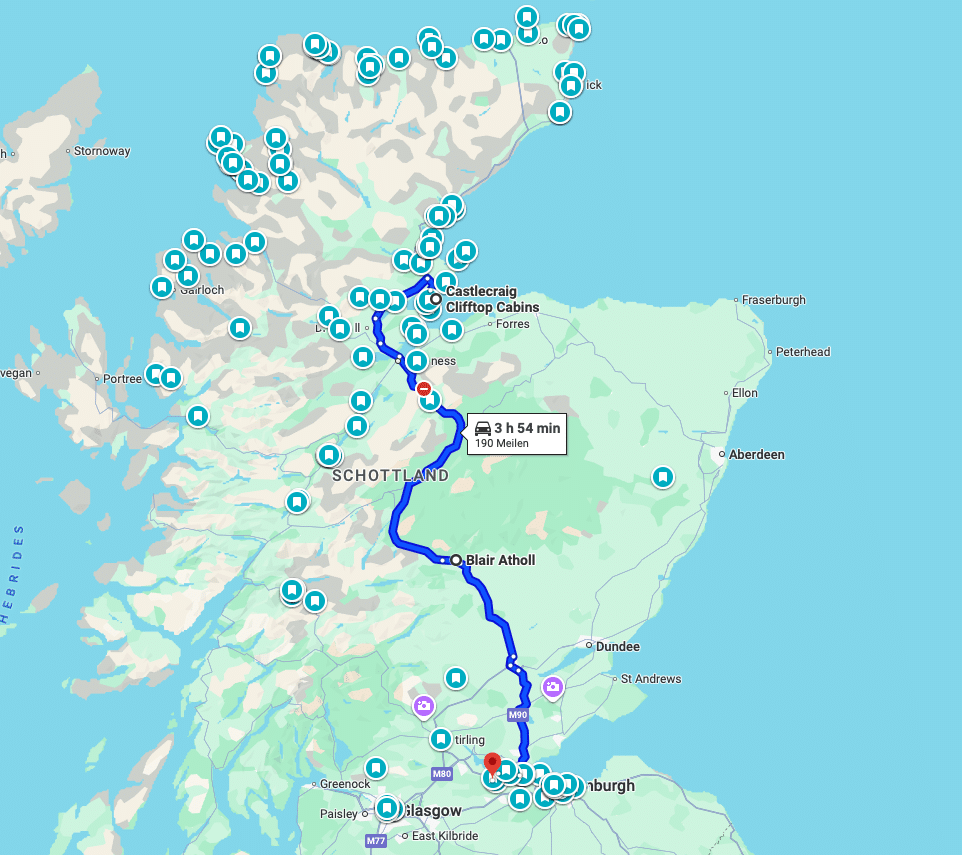 NC500 Tag 11 - Bye NC500 - Hi Linlithgow - schottland route nc500 tag 11 - 6